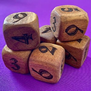 Engraved Hardwood Die with Numerals