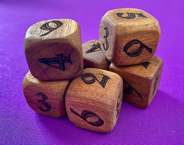 Engraved Hardwood Die with Numerals